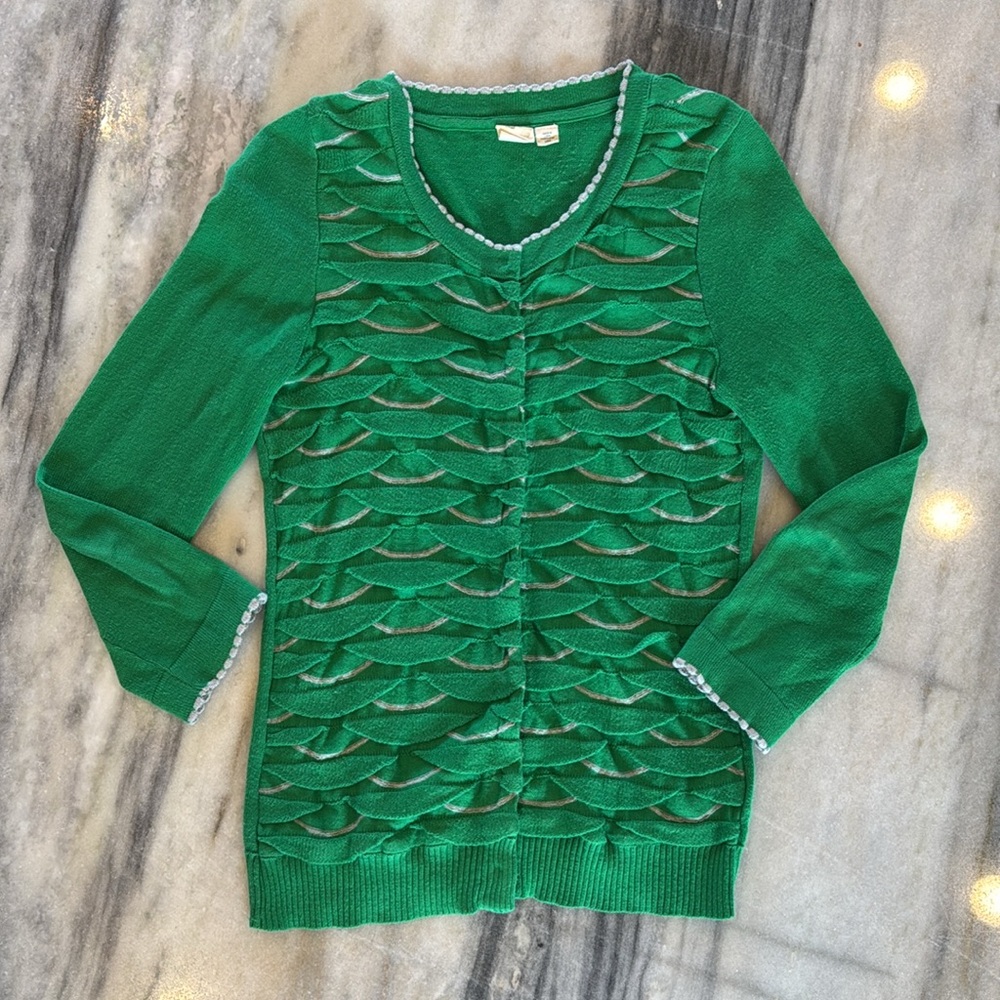 Anthropologie Kelly green cardigan size xsmall xs